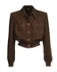 1940s Americana Button Jacket Brown | The House of Foxy | Damenjacke - Bright House Vintage