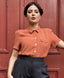 1940s Gloria Blouse in Burnt Peach | The House of Foxy | Damenbluse - Bright House Vintage