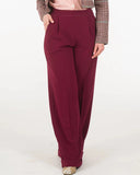 1940s Hepburn Pleated Trousers in Berry - Bright House Vintage