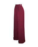 1940s Hepburn Pleated Trousers in Berry - Bright House Vintage