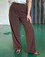1940s Hepburn Pleated Trousers in Brown | The House of Foxy - Bright House Vintage