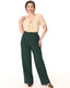 1940s Hepburn Pleated Trousers in Green | The House of Foxy - Bright House Vintage