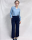 1940s Hepburn Pleated Trousers in Navy | The House of Foxy - Bright House Vintage