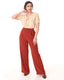 1940s Hepburn Pleated Trousers in Rust | The House of Foxy - Bright House Vintage