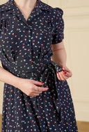 1940s Shirt - Waister Dress Ocean Pearl | House of Foxy - Bright House Vintage