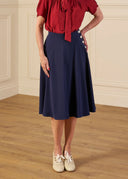 1940s Whirlaway Skirt in Navy | The House of Foxy - Bright House Vintage