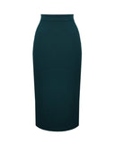 1950s Perfect Pencil Skirt in Green | The House of Foxy - Bright House Vintage