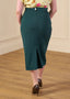 1950s Perfect Pencil Skirt in Green | The House of Foxy - Bright House Vintage