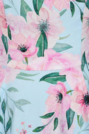50er Jahre Swingkleid Hellblau Floral | Claudette Blossom Swing Dress - Bright House Vintage