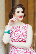 50er Jahre Swingkleid Rosa Floral | Rosy Petal Swing Dress - Bright House Vintage