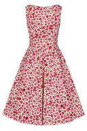 50er Jahre Swingkleid Rosa Floral | Rosy Petal Swing Dress - Bright House Vintage
