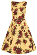 Orla Floral Swing Dress in Yellow | Hearts & Roses | Women's dress