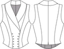The Dapper Dame Waistcoat in rust-colored cotton | Emmy Design