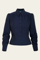 The Spectacular Spearpoint Shirt in Navy Dotted von Emmy Design
