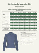 Maßtabelle The Spectacular Spearpoint Shirt in Navy Dotted