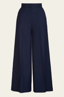 The Palazzo Perfection Pants in Navy Herringbone von Emmy Design