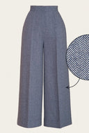 The Palazzo Perfection Pants in Midnight & Ivory, Detailansicht