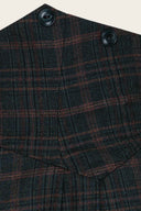 The Miss Fancy Pants Slacks in Bottle Green Plaid, Stoffdetail