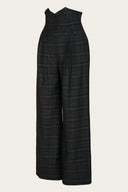 The Miss Fancy Pants Slacks in Bottle Green Plaid, Seitenansicht