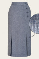 The Art Deco Dream Skirt in Midnight & Ivory, Detailansicht