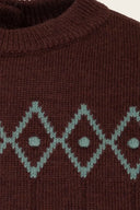 The Darling Diamond Top in Coffee Mélange, Stoffdetail