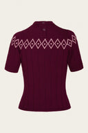 The Darling Diamond Top in Black Cherry, Rückansicht