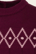 The Darling Diamond Top in Black Cherry, Stoffdetail