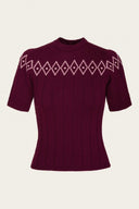 The Darling Diamond Top in Black Cherry von Emmy Design