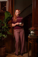 The Darling Diamond Top in Black Cherry, am Model, Ansicht 7