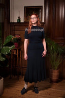 The Darling Diamond Top in Navy Mélange, am Model, Ansicht 5