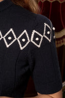 The Darling Diamond Top in Navy Mélange, am Model, Ansicht 7