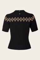 The Darling Diamond Top in Black, Rückansicht