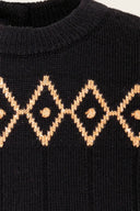 The Darling Diamond Top in Black, Stoffdetail
