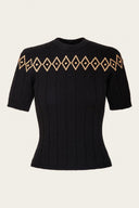 The Darling Diamond Top in Black von Emmy Design
