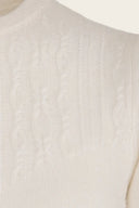The Cashmere Staple Sweater in Cream, Stoffdetail
