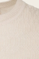 The All-Round Sweater in Antique White Mélange, Stoffdetail