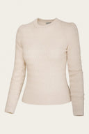 The All-Round Sweater in Antique White Mélange, Seitenansicht
