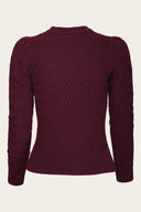 The All-Round Sweater in Black Cherry, Rückansicht