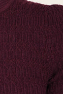 The All-Round Sweater in Black Cherry, Stoffdetail