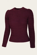The All-Round Sweater in Black Cherry, Seitenansicht