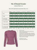 Maßtabelle The All-Round Sweater in Black Cherry