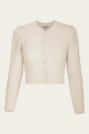 The Ice Skater Cardigan in Antique White Mélange von Emmy Design