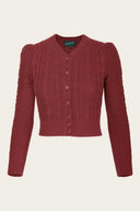 The Ice Skater Cardigan in Rust von Emmy Design