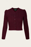 The Ice Skater Cardigan in Black Cherry von Emmy Design