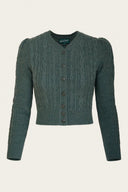 The Ice Skater Cardigan in Sea Green Mélange von Emmy Design