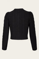 The Ice Skater Cardigan in Black, Rückansicht