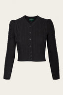 The Ice Skater Cardigan in Black von Emmy Design