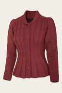 The Screen Siren Cardigan in Rust, Seitenansicht