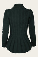 The Screen Siren Cardigan in Dark Bottle Green, Rückansicht