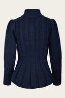 The Screen Siren Cardigan in Navy Mélange, Rückansicht